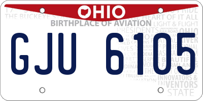 OH license plate GJU6105