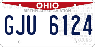 OH license plate GJU6124
