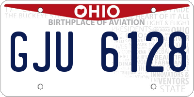 OH license plate GJU6128