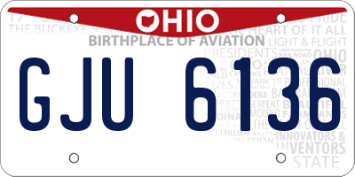 OH license plate GJU6136