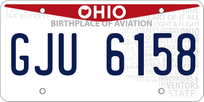 OH license plate GJU6158