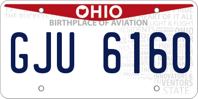 OH license plate GJU6160