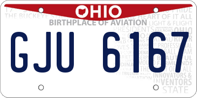 OH license plate GJU6167