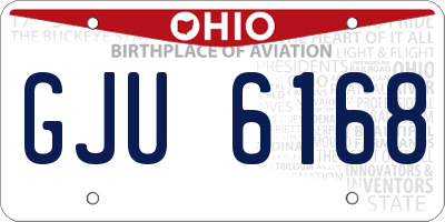 OH license plate GJU6168