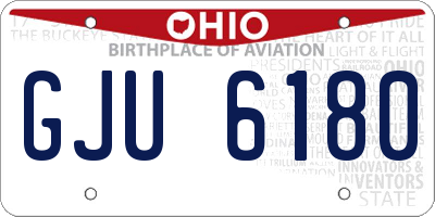 OH license plate GJU6180