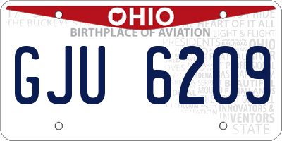 OH license plate GJU6209