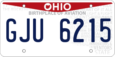 OH license plate GJU6215