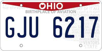 OH license plate GJU6217