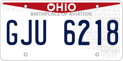 OH license plate GJU6218