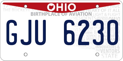 OH license plate GJU6230