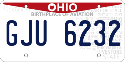 OH license plate GJU6232