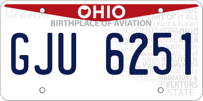 OH license plate GJU6251