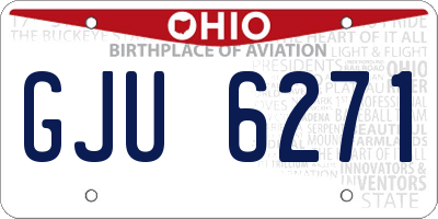 OH license plate GJU6271