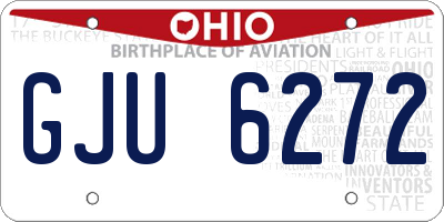 OH license plate GJU6272