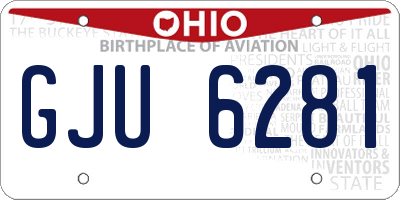 OH license plate GJU6281