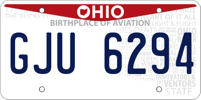 OH license plate GJU6294