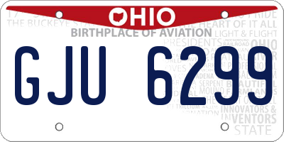 OH license plate GJU6299