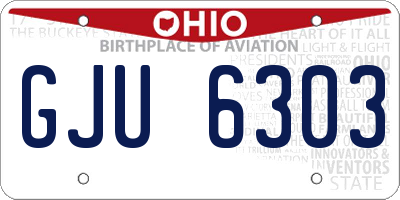 OH license plate GJU6303
