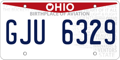 OH license plate GJU6329