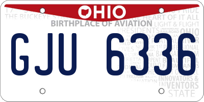 OH license plate GJU6336