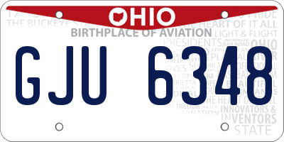 OH license plate GJU6348