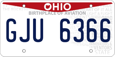 OH license plate GJU6366