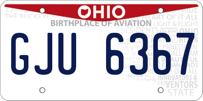 OH license plate GJU6367