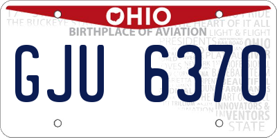 OH license plate GJU6370