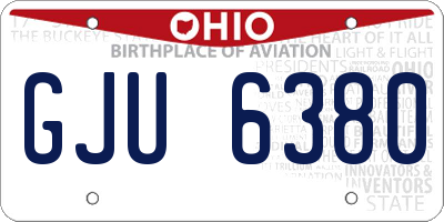 OH license plate GJU6380