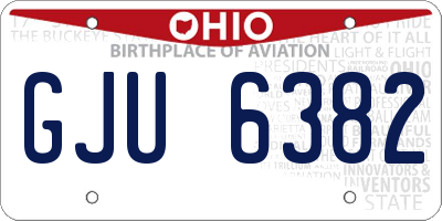 OH license plate GJU6382