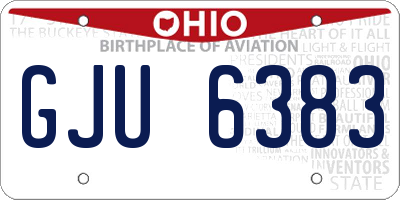 OH license plate GJU6383