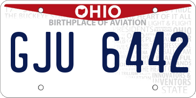 OH license plate GJU6442
