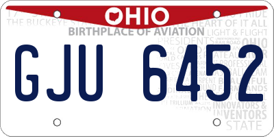 OH license plate GJU6452