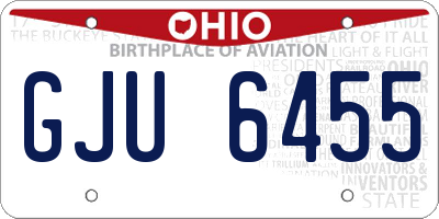 OH license plate GJU6455