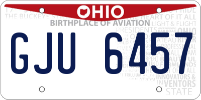 OH license plate GJU6457