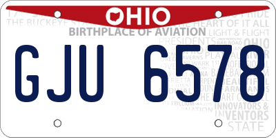 OH license plate GJU6578