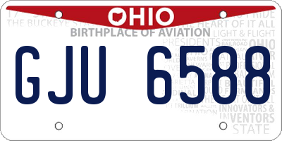 OH license plate GJU6588