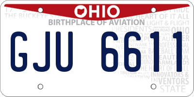 OH license plate GJU6611