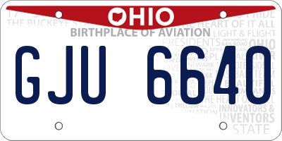 OH license plate GJU6640