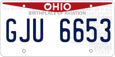 OH license plate GJU6653