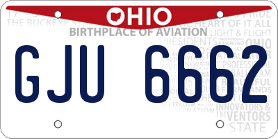 OH license plate GJU6662