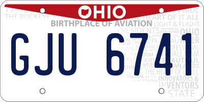 OH license plate GJU6741