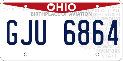OH license plate GJU6864