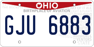 OH license plate GJU6883