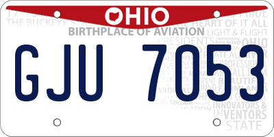 OH license plate GJU7053