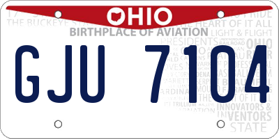 OH license plate GJU7104