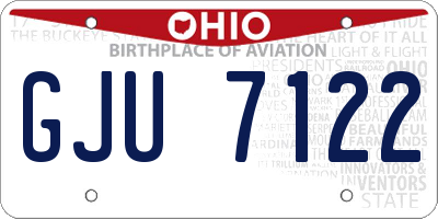 OH license plate GJU7122