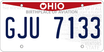 OH license plate GJU7133