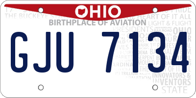 OH license plate GJU7134