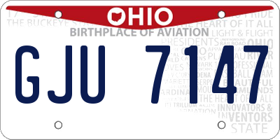 OH license plate GJU7147